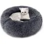 Legendog Cat Bed, Cat Bed for Indoor Cats Cat Bed Round Kitten Cushion Bed, Faux Fur Cat Beds for Small Cat and Small Dog, Plush Soft Cat Sleeping Bed
