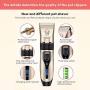 KERTER Dog Shaver Clippers Cat Grooming Clippers Pet Clippers Low Noise Rechargeable Dog Trimmer Cordless Pet Grooming Tool Professional Dog Hair Trimmer Electric Hair Clippers Set for Dogs & Cats