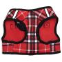 The Worthy Dog Printed Sidekick Pattern Harness with Padded Mesh Velcro Adjustable, Outdoor, Easy Walk Vest for Small Medium Large Dogs, Red Color