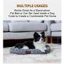 KEMULUS 20''/28''/35'' Padded Bolster Dog Crate Bed for Small Medium Large Dogs Self Warming Dog Pillow Bed Anti Slip Plush Pet Crate Pads for Cats and Dogs Mattress Sleeping Kennel Pads