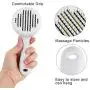 SUPERNIGHT Dog Hair Brush, Easy to Clean Pet Comb for Detangling and Removing Loose Undercoat or Shed Fur for Dogs and Cats