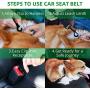 HIPPIH Dog Seat Belt Harness for Cars, 2 Pack Heavy Duty and Durable Car Harness for Dogs, Adjustable Belts Elastic Nylon Vehicle Harnesses for Car with Collapsible Pet Travel Bowl