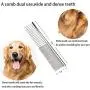 Pettom Pet Steel Grooming Tool Poodle Finishing Butter Comb, 7 1/2-inch L with Pet Nail Clippers Professional Stainless Steel Pettom Pet Steel Grooming Tool Poodle Finishing Butter Comb, 7 1/2-inch L with Pet Nail Clippers Professional Stainless Steel