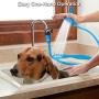 TOP STAR Pet Bathing Tool,Wearable Combination Shower Sprayer&Scrubber with Soft Brush and Massage,Bath Tub/Outdoor Garden Use,Comes with 8′ Hose