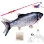 Salalish Floppy Fish Cat Toy, Moving Fish Toy, Interactive Flopping Cat Kicker Fish Toy, Wiggle Fish Catnip Toys, Electric Realistic Flipping Catfish Toy for Indoor Cats Pets Kitten Salalish Floppy Fish Cat Toy, Moving Fish Toy, Interactive Flopping Cat Kicker Fish Toy, Wiggle Fish Catnip Toys, Electric Realistic Flipping Catfish Toy for Indoor Cats Pets Kitten