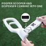 M MAYbabe Pooper Scooper,Dog Pooer Scooper for Large Dogs, No Setup One-Handed Dog Poop Scooper,15rolls Poop Bags Included, Give Away Dispenser and Leash Clip.(White) 19 Inches