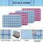 KOOLTAIL Washable Pee Pads for Dogs - Waterproof & Non-Slip Plaid Puppy Potty Training Pads, Reusable Whelping Pads, Pee Pad for Guinea Pig Cage, Dog Food Feeding Mat