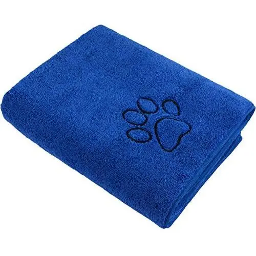 SUNLAND Dog Towel Super Absorbent Pet Bath Towel Microfiber Double Density Dog Drying Towel for Dogs and Cats 30Inch x 50Inch SUNLAND Dog Towel Super Absorbent Pet Bath Towel Microfiber Double Density Dog Drying Towel for Dogs and Cats 30Inch x 50Inch