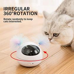 HIPIPET Automatic Cat Laser Toys Interactive Kitten Toy for Indoor Cats Random Rotating Smart On/Off Robotic Electronic Cat Toy Low Noise Battery Powered