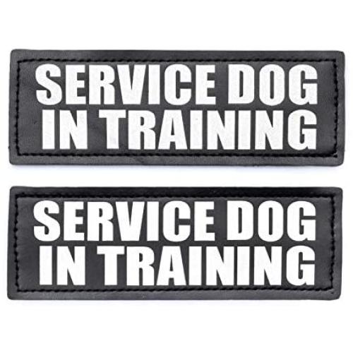 Service Dog in Training Patches, Hook Patches for Service Dog Vest - Service Dog, Emotional Support, in Training, Service Dog in Training, Therapy Dog in Training Patch