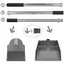 Dog Pooper Scooper,Tray and Spade Set, Adjustable Long Handle Metal Tray and Spade Poop Scoop with Bin for Pet Waste Removal, No Bending Clean Up for Medium and Large Dogs…