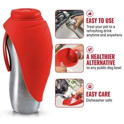 PupFlask Portable Water Bottle | 27 or 40 OZ Stainless Steel | Convenient Dog Travel Water Bottle Keeps Pup Hydrated | Portable Dog Water Bowl & Travel Water Bottle For Dogs