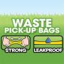 Bags on Board Dog Poop Bags | Strong, Leak Proof Dog Waste Bags | 9 x14 Inch Assorted Color Bags