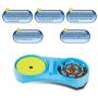 JUSTPET Anti Wet Mouth Slow Drink Pet Water Bowl, Anti Choke Slow Feeder Interactive Bloat Stop Dog Bowl, 2 in 1 Pet Double Bowl for Dogs Cats (Blue)
