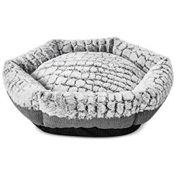 Dog Bed - Hexagon Pet Bed - Machine Washable - Ultra Soft Fabric - Gray