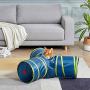 SunStyle Home Cat Tunnels for Indoor Cats 2/3 Way Play Toy Kitty Tunnel Peek Hole Toy with Ball for Cat Tube Fun for Rabbits Kittens and Dogs