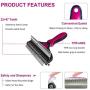 SORADD 2 in 1 Dematting Comb & Dematting Undercoat Rake for Dogs and Cats, Double Sided Undercoat Pet Grooming Brush for Removing Mats & Tangles, Great for Short to Long Hair Small Large Breeds