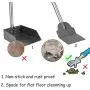 Dog Pooper Scooper,Tray and Spade Set, Adjustable Long Handle Metal Tray and Spade Poop Scoop with Bin for Pet Waste Removal, No Bending Clean Up for Medium and Large Dogs…