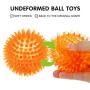 SHARLOVY Squeaky Balls for Dogs Small, Fetch Balls for Dogs Rubber 6 Pack Bright Colors TPR Puppy Toys Dog Toy Balls Dog Squeaky Toys Spike Ball Dog Chew Toys for Small