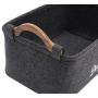 Geyecete Dog Toys Storage Bins - with Wooden Handle, Pet Supplies Storage Basket/Bin Kids Toy Chest Storage Trunk