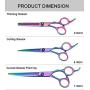 Mogoko Dog Cat Grooming Scissors Comb Set,Professional Pet Curved Shears Straight Thinning Scissors Kit