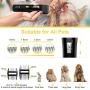 FANTASON Dog Clippers, Professional Pet Grooming Kit Low Noise Dog Hair Trimmer Set Cordless Rechargeable Heavy Duty Electric Shaver Clipper Tools with LCD Screen for Thick Coats Dogs Cats Pets