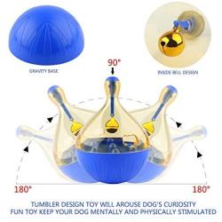 Cubi Pet Cat Dog Feeder Food Dispenser Treat Ball Cat Toy,Interactive Pet Toys,Tumbler IQ Treat Ball,Fill Chew Toy Dispensing Food Toys for Dogs and Cats