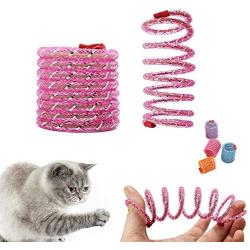 Weiba Pet Wide Colorful Springs Cat Toys for Cat Kitten Pets, Playful Coils BPA Free Plastic for Swatting, Biting, etc.(6pcs Random Color)