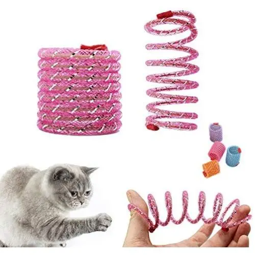 Weiba Pet Wide Colorful Springs Cat Toys for Cat Kitten Pets, Playful Coils BPA Free Plastic for Swatting, Biting, etc.(6pcs Random Color) Weiba Pet Wide Colorful Springs Cat Toys for Cat Kitten Pets, Playful Coils BPA Free Plastic for Swatting, Biting, etc.(6pcs Random Color)