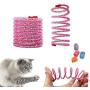 Weiba Pet Wide Colorful Springs Cat Toys for Cat Kitten Pets, Playful Coils BPA Free Plastic for Swatting, Biting, etc.(6pcs Random Color)