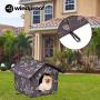 hdee Cat Houses - Warm Waterproof Outdoor House Cat Shelter, Oxford Cloth Home for Pets Sleeping in Garages, Porches, Barns, Balconies, Corridors at Home