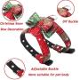 SYOOY Pet Christmas Harness Escape Proof Bow Knot Chest Strap Harness Soft Cloth Snow Pattern Collar Small and Medium-Sized Dog New Pet Pawty Supplies