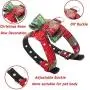 SYOOY Pet Christmas Harness Escape Proof Bow Knot Chest Strap Harness Soft Cloth Snow Pattern Collar Small and Medium-Sized Dog New Pet Pawty Supplies
