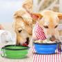 URBEST Silicone Collapsible Dog Bowls, Portable Travel Pet Bowls with Carabiner,Food Water Feeding, Bonus Gift of 1Pcs Dog Training Clickers