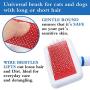Pet Grooming Brush for Dogs & Cats with Long or Short Hair - Gently Removes Loose Undercoat, Mats, Tangled Hair - Your Dog & Cat Will Love with This Grooming Brush