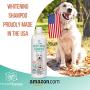 Dog Whitening Shampoo, Gentle Sulfate Free Formula, Brightens White and Darkens Black Coats, Dog Shampoo Proudly Made In The USA, 14 Fl Oz Bottle