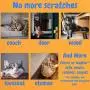 Cat Furniture Protector - Cat Couch Protector, Furniture Protection from Cat Scratching, Couch Protector from Cats, Cat Scratch Deterrent Includes Grooming Glove (8 Pcs - 17'' x 12'')