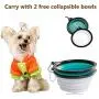 Dog Water Bottle for Walking Hiking Camping Outdoor and Food Container 2 in 1 with 2 Collapsible Dog Bowls,MSDADA Leak Proof Portable Travel Water Dispenser Best Christmas Gift for Dogs Cats and Other Pets (XL Size，Blue)