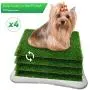 Weewooday 4 Pieces Dog Grass Pee Pads Artificial Dog Grass Mat Dog Artificial Turf Mat Pet Grass Rug Replacement Puppy Potty Trainer Fake Mat with Drainage Holes for Dogs Indoors Outdoors Weewooday 4 Pieces Dog Grass Pee Pads Artificial Dog Grass Mat Dog Artificial Turf Mat Pet Grass Rug Replacement Puppy Potty Trainer Fake Mat with Drainage Holes for Dogs Indoors Outdoors
