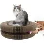 Pawaboo Cat Scratcher Lounge Bed, Multifunctional Collapsible High-Density Corrugated Cardboard Scratching Toy Pad Lounge Round Bed with Built-in Round Bell Balls & Catnip for Cat Kitty Kitten, Beige Pawaboo Cat Scratcher Lounge Bed, Multifunctional Collapsible High-Density Corrugated Cardboard Scratching Toy Pad Lounge Round Bed with Built-in Round Bell Balls & Catnip for Cat Kitty Kitten, Beige