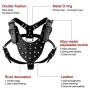 Didog Leather Spiked & Studded Medium & Large Dog Harness for Pit Bulldog Mastif