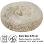 Zerohub Calming Dog Bed, Ultra Soft Faux Fur Donut Cuddler Dog Bed with Anti-Slip & Waterproof Base, Machine Washable Round Pet Bed for Small Medium Dogs and Cats (Multiple Sizes)