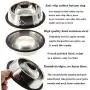 AYECEHI Stainless Steel Dog Cat Bowls Cat Food Bowls with Rubber Base for Small Dogs, Cat Dish Bowl Dog Food Bowls No Spill(Set of 2)