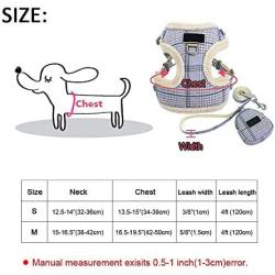 GOUDAI Soft Pet Puppy Cat Vest,Winter Dog Pet Products Puppy Plaid Cat Collar Small Dog Harness Leads Leash Dog Vest(S Pink)