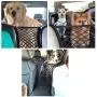 AUTOWN Car Dog Barrier, Dog Net for Car Between Seats, Pet Net Barrier Front Seat, Car Mesh Barrier Back Seat, Universal Stretchy Car Seat Storage Mesh Net