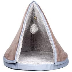 PETMAKER Sleep and Play Cat Bed with Removable Teepee Top