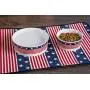 Bone Dry Stars & Stripes Patriotic Flag Ceramic Pet Bowl Bone Dry Stars & Stripes Patriotic Flag Ceramic Pet Bowl