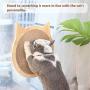 Cat Scratching Post for Floor or Wall Mounted Use, Wooden Sisal Board with 4 Suction Cups, Cat Scratcher Pad for Kitty Grinding Claws, Wall&Floor Cat Scratch Pad