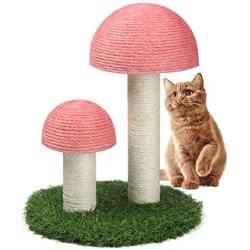 DRESSPLUS Cat Scratching Post, Mushroom Scratching Post, Natural Sisal Cat Scratcher Toys for Cats and Kittens