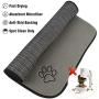 SINLAND Microfiber Pet Bowl Mat Dish Drying Mat with Anti-Skid Backing